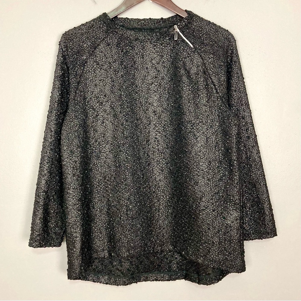Jamie Sadock Popcorn Knit Pullover Women’s Size S Lightweight Semi Sheer Texture